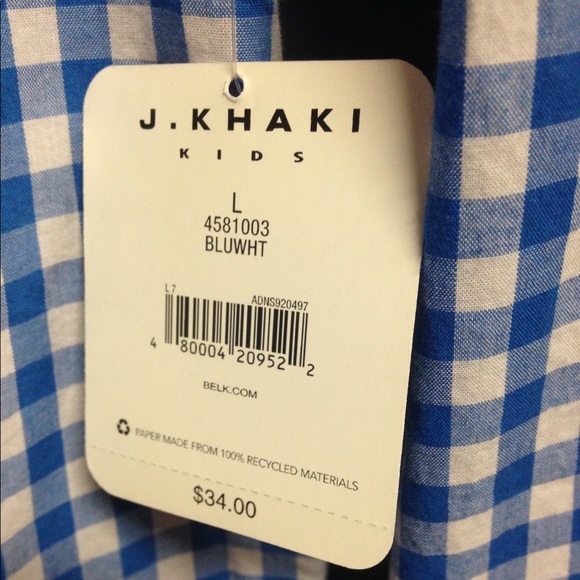 J. Khaki Boys Button Up - Picture 2 of 3